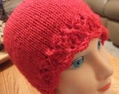Very Cherry Cloche with Lace Brim
