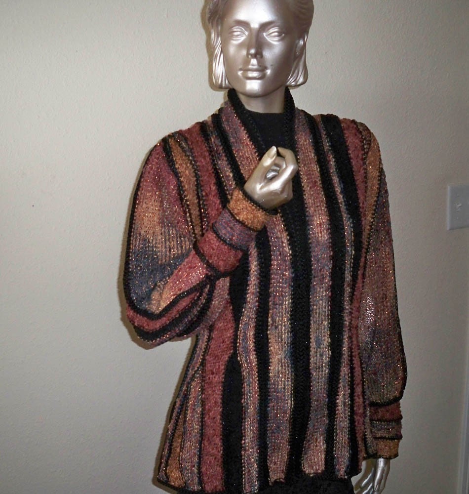Tailored Long Cardigan in Fall Colors