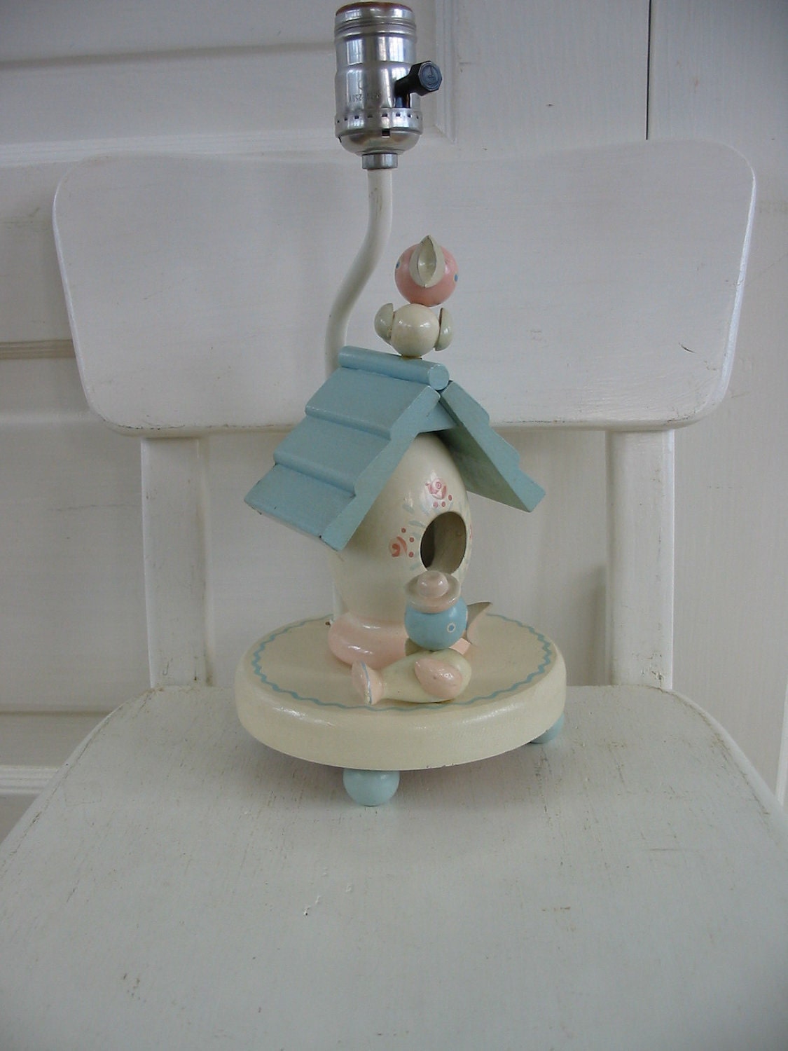 Irmi Children Lamp Girl Bird Nursery Baby Pink Blue Night Lighting