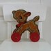 Vintage Wood Toy Children Pull Sheep Lamb Retro