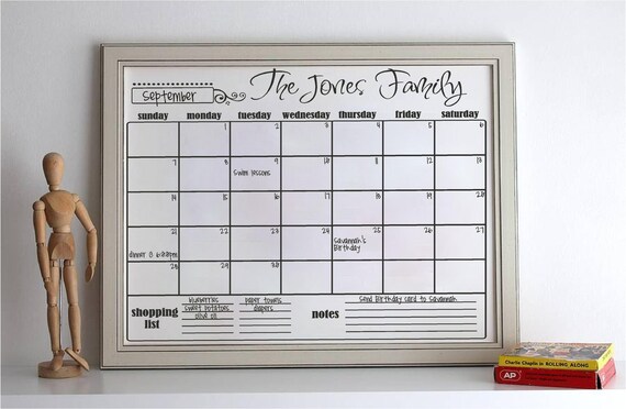 Personalized Print Calendar ----Choose from 19 designs & 12 sizes ----