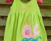 Splish A Pink Whale Girls Dress Made to Order
