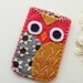 Felt Owl iPhone 5 Samsung Blackberry Case Cozy Cute Pink Yellow Gray