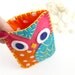 Felt Owl iPhone Samsung Blackberry Case Cozy Orange Pink Teal
