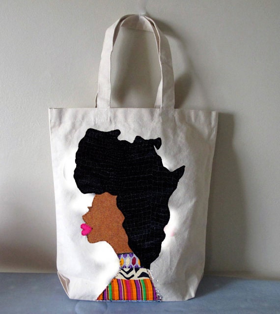Afro Woman Tote Bag