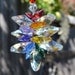 Large Rainbow Beaded Crystal Star Cluster Suncatcher 18 1/2" Long 107 Beads Home Decor Hanging Crystals of Magical Dancing Rainbows