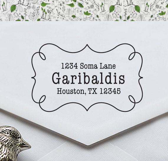 Custom Address Stamp - Eco Friendly, gifts for wedding, housewarming, etsy labels, return address stamp - es0048