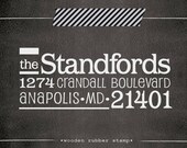 Custom Address Stamp - Self Inking - Cute family housewarming or wedding gift / a1074