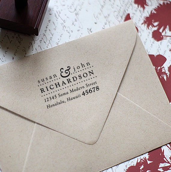 Address Stamp, Wood Handle, Personalized Gift, Custom Address Rubber Stamp - housewarming or wedding gift - a1009