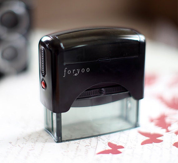 Calligraphy Self Inking Stamp - Address Stamp - wedding personal housewarming gift - 3000
