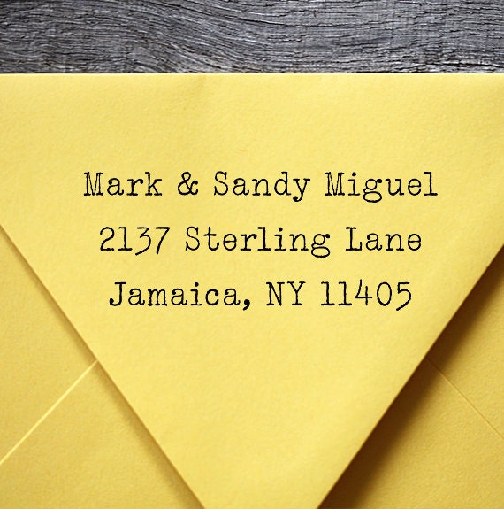 Return Address Self Inking Stamp - Old Typewriter Style - Custom Address Stamp - Type Writer - 1013
