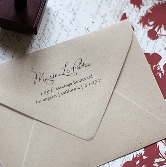 Custom Rubber Address Stamp - Great Wedding Gift - Eco Mount - cute birthday or housewarming gift - ea1030