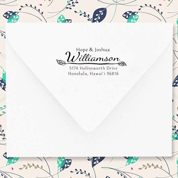 Custom Address Stamp - Wood Handle - cute birthday or bridesmaid gift - 1005