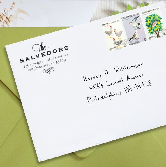 Save the Date Eco Address Rubber Stamp - Family Gift Custom Rubber Stamp - cute housewarming and wedding gift - ea1045