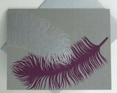 Feathers letterpress notecard