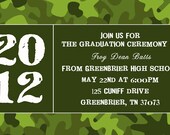 Camouflage Graduation Invitation