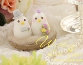 love bird with nest Wedding Cake Topper