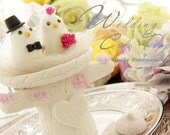love bird with nest and tree wedding cake topper
