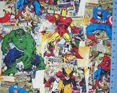 Marvel Comic Large Print Fabric Fabric By The Yard