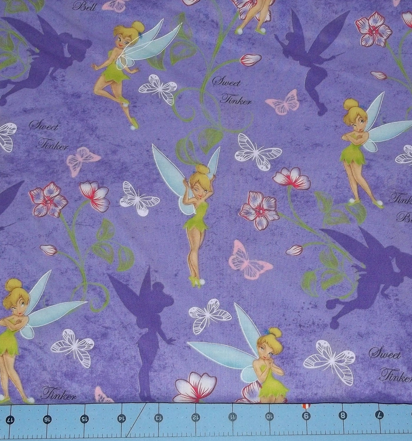 Lavender Tinkerbell Fabric By The Yard FBTY by CutiePieCraftSupply