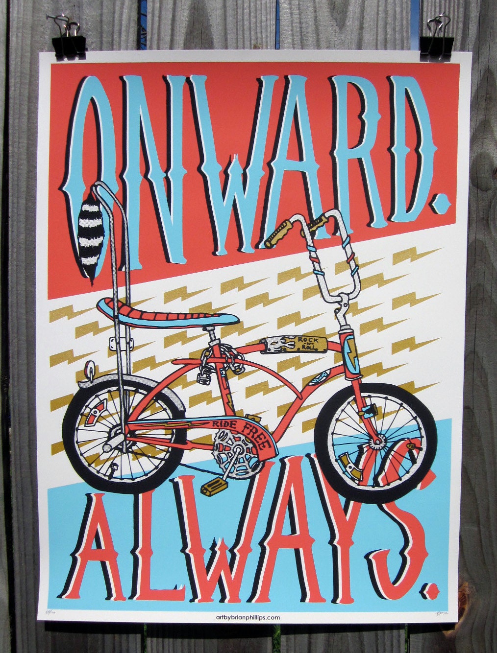 ONWARD. ALWAYS. Limited edition screen printed art print