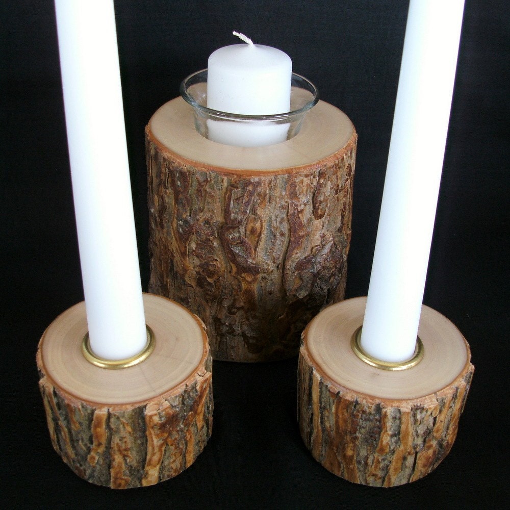 Unity Candle Set for the Rustic Wedding