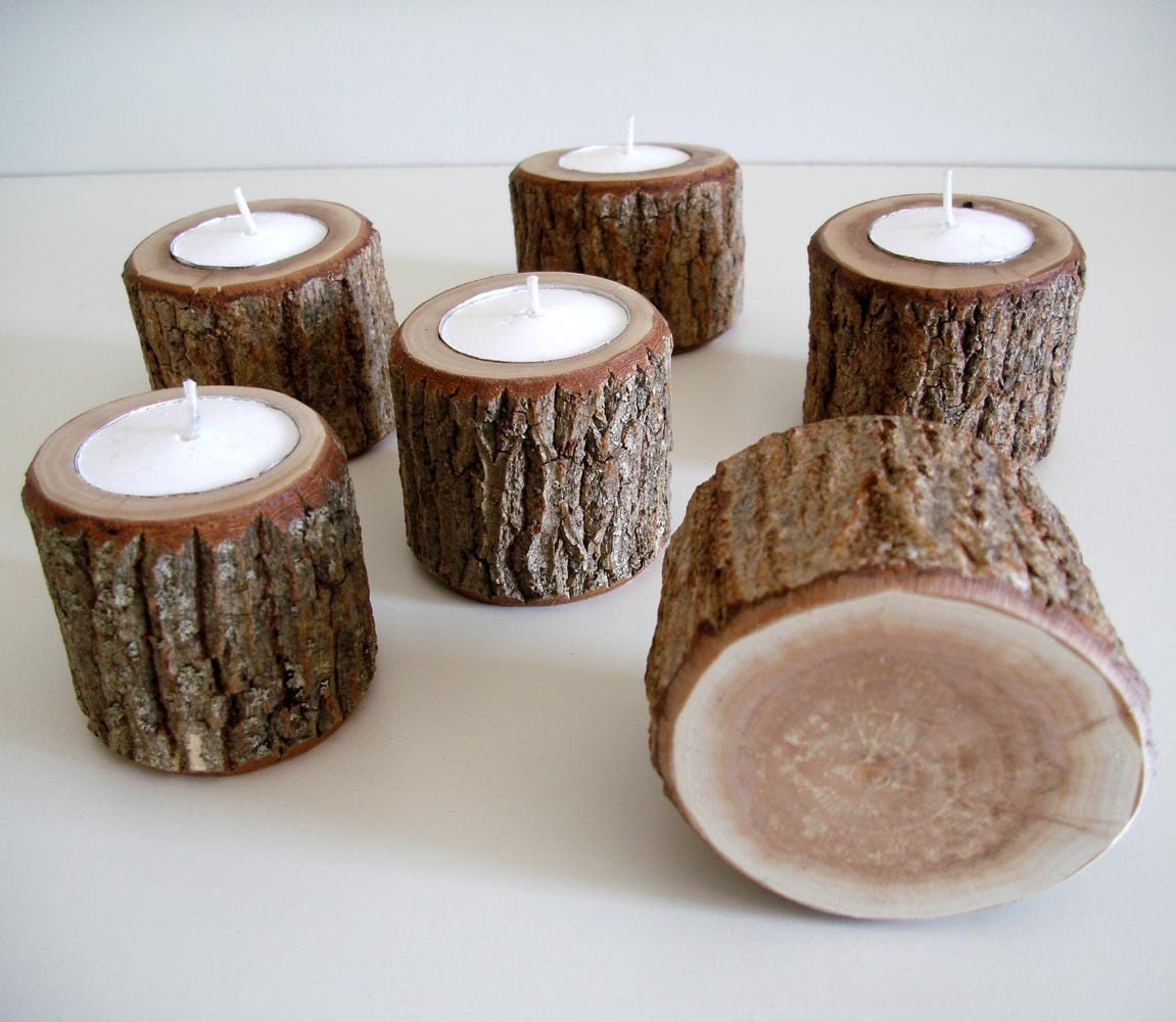 Babes in the Woods 6 Rustic Candle Holders