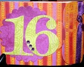 Handmade Birthday Card Sweet Sixteen Gift Card Holder