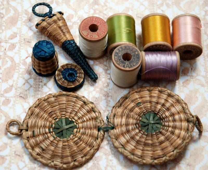 Vintage Ash Splints Sewing Notions