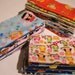 Set of 25 All Purpose Kitchen Napkins in flannel prints with birdseye cotton on back- great school napkins for lunchboxes or unpaper towels