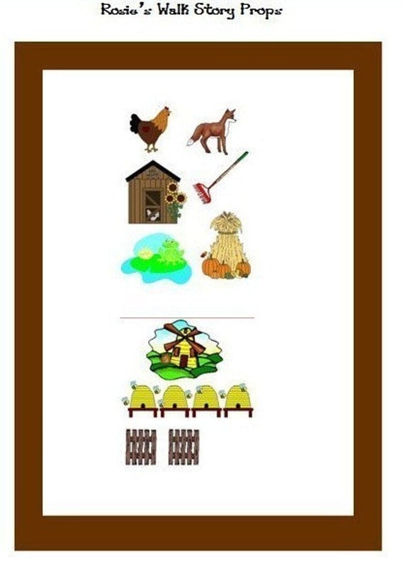Rosie's Walk Story Props Printable Literacy by HandsOnLearningFun