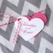 Brooklyn Wedding Invitation Sample - Chevron Design - Pink, Grey and White