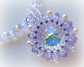 Crystal Star   Rivoli Beaded Necklace  Unique OOAK Jewelry