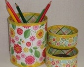Desk Organizer / Pencil Holder made from recycled cans