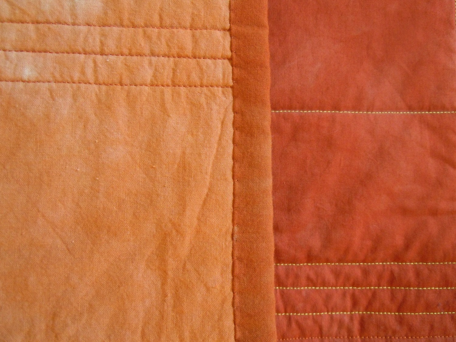 Orange Color Block Quilt