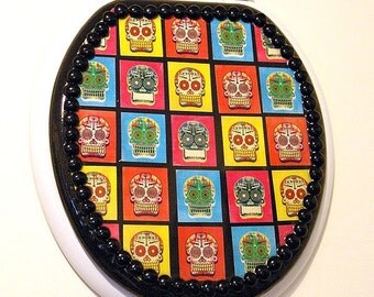Toilet  De Los Muertos Skull Seat