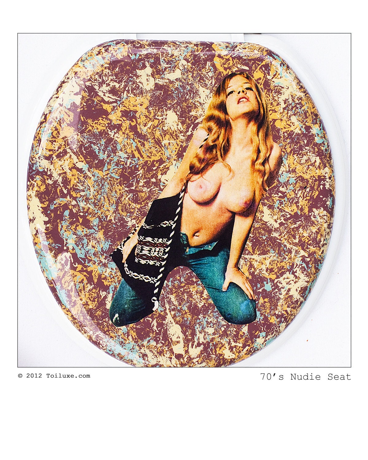 1970s Style Nudie Toilet Seat