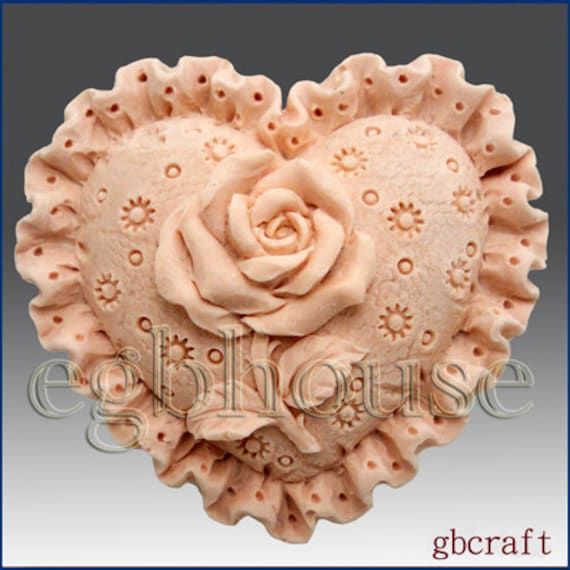 2D Silicone Guest Soap/Candle Mold - Ruffled Rose Pillow -FREE SHIPPING -Buy from original designer - Say no to copy cats