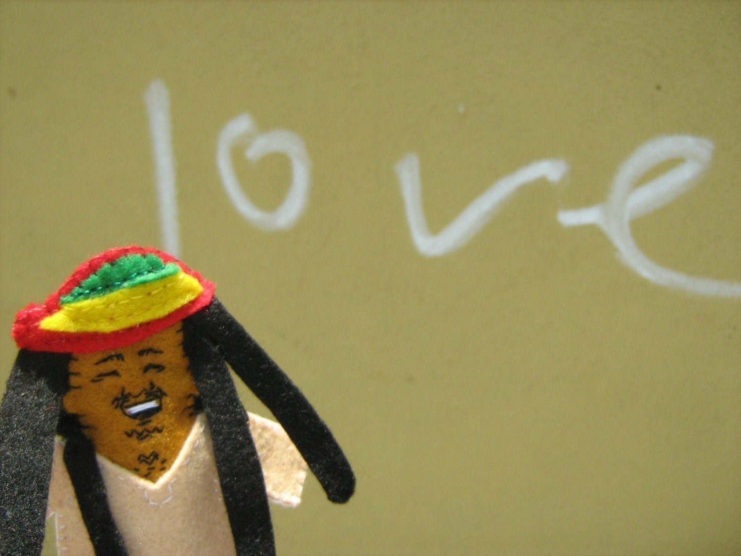 Bob Marley Felt Finger Puppet