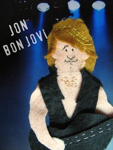 Jon Bon Jovi Felt Finger Puppet