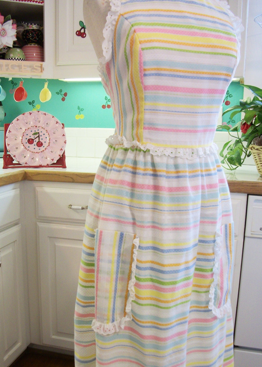 Halter Dress Sweet Tart Candy Stripe Small Medium