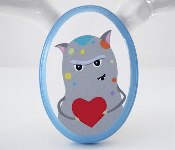 Give U My Heart - OOAK hand painted wall art - Beast 1
