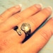 Spooning- Vintage brass spoon ring with a floral design