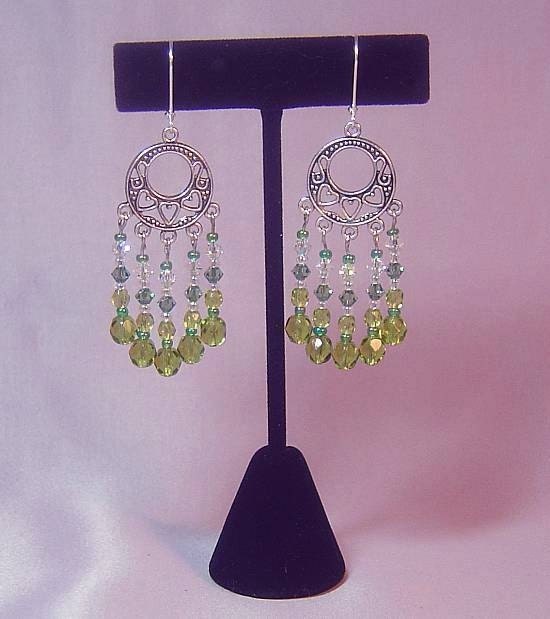 Green Chandelier earrings   HSE1048