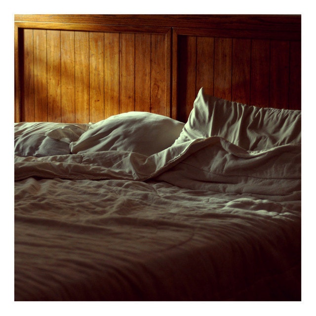 Morning Light on Bed - 8x8 Fine Art Photograph - Natural Light Interior Photography Print