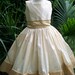 Silk Flower Girl Party Dress With Long Bow