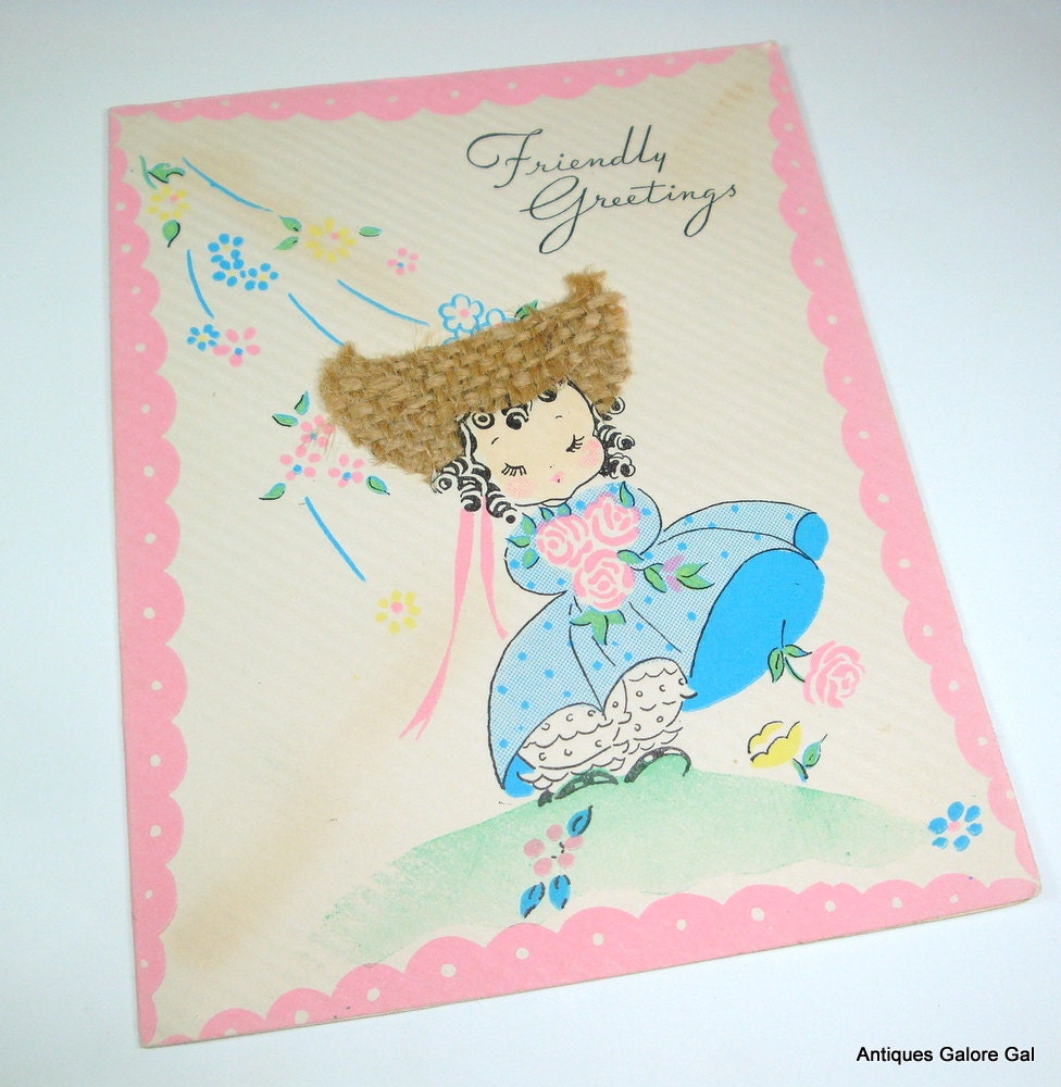 Vintage Friendly  Greetings Card  (149-10)