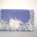 15% COUPON SALE, icy, bridal, bridesmaid, formal, clutch, purse, something blue, winter wedding, glitter, glam
