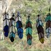 Indian Chief Eagle Feather stained glass Beads copper or black patina