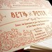Vintage Postcard Wedding Invitation One Color Letterpress